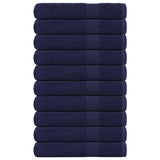 Vidaxl sauna asciugamani 10 st 80x200cm 360 g m² 100% cotone blu navy