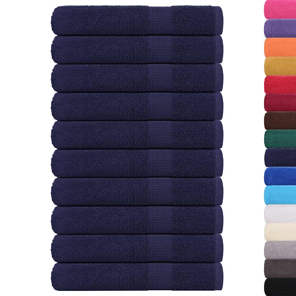 Vidaxl sauna towels 10 st 80x200cm 360 g m² 100% cotton navy blue