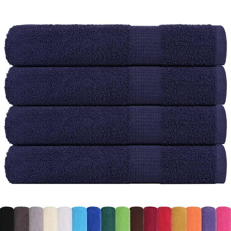 Vidaxx Handtücher 4 Stück 100x200 cm 360 g m² 100 % Baumwolle Marineblau