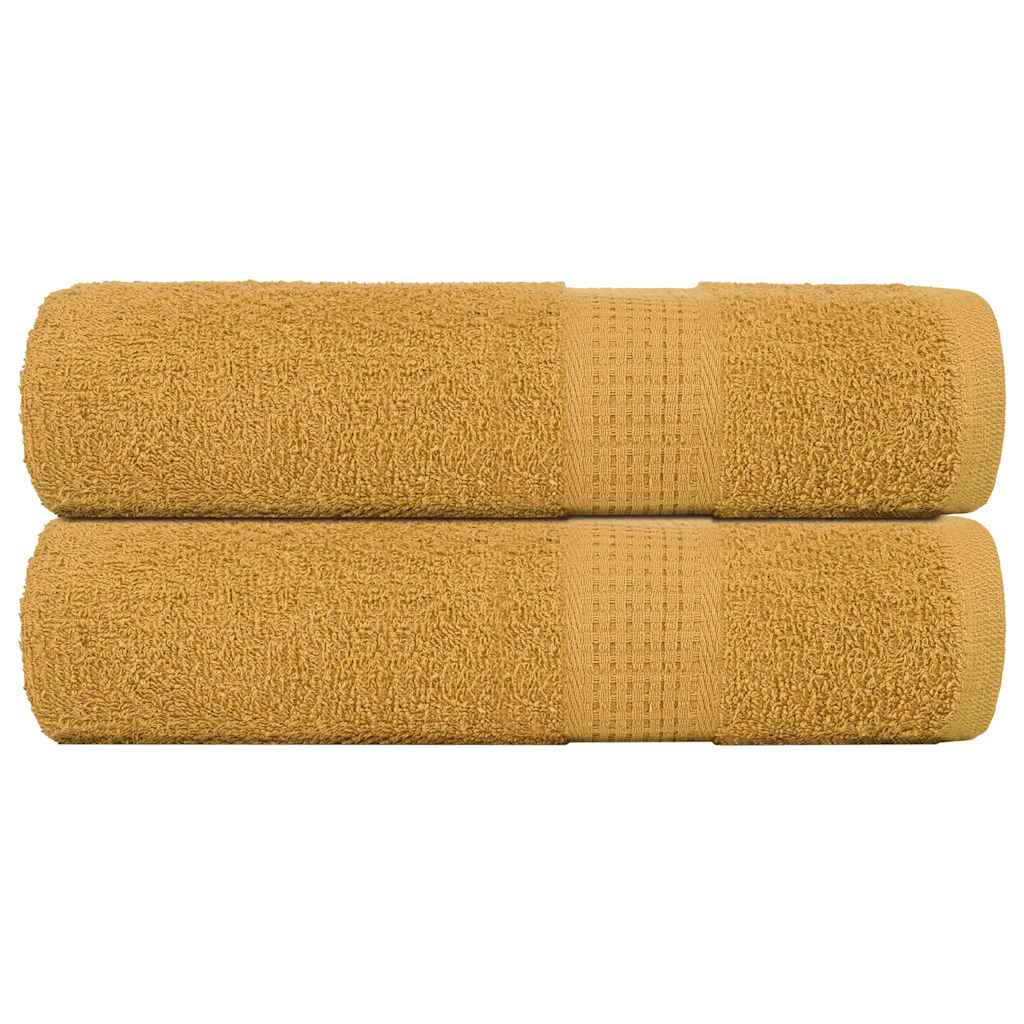 Vidaxx Handtücher 2 Stück 50x100 cm 360 g m² 100 % Baumwolle goldfarben