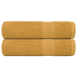 Vidaxx Handtücher 2 Stück 50x100 cm 360 g m² 100 % Baumwolle goldfarben