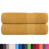 Vidaxx Handtücher 2 Stück 50x100 cm 360 g m² 100 % Baumwolle goldfarben