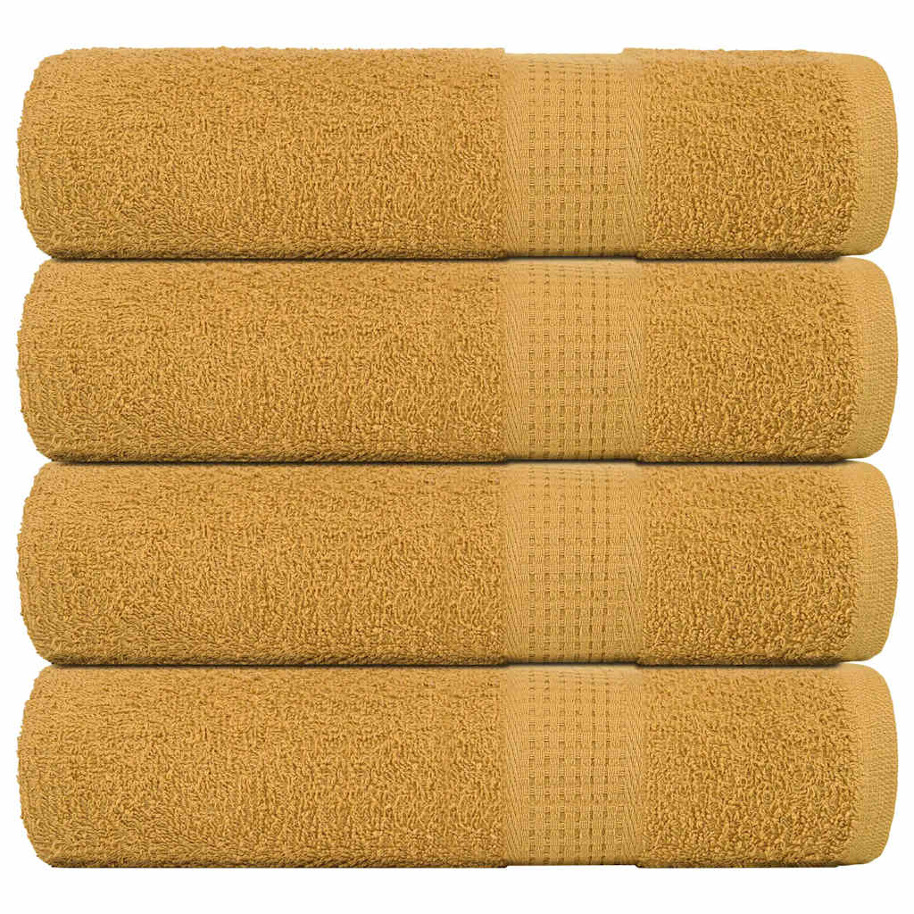 Vidaxx Handtücher 4 Stück 50x100 cm 360 g m² 100 % Baumwolle goldfarben