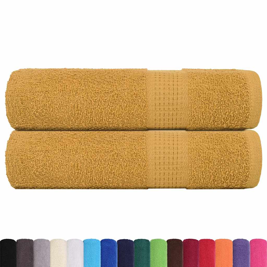 Vidaxx Duschtücher 2 Stk 70x140cm 360 g m² 100% Baumwolle goldfarben