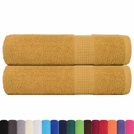 Vidaxx Duschtücher 2 Stk 70x140cm 360 g m² 100% Baumwolle goldfarben