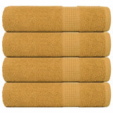 Vidaxx Badetücher 4 Stück 100x150 cm 360 g m² 100 % Baumwolle goldfarben