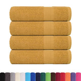 Vidaxx Badetücher 4 Stück 100x150 cm 360 g m² 100 % Baumwolle goldfarben