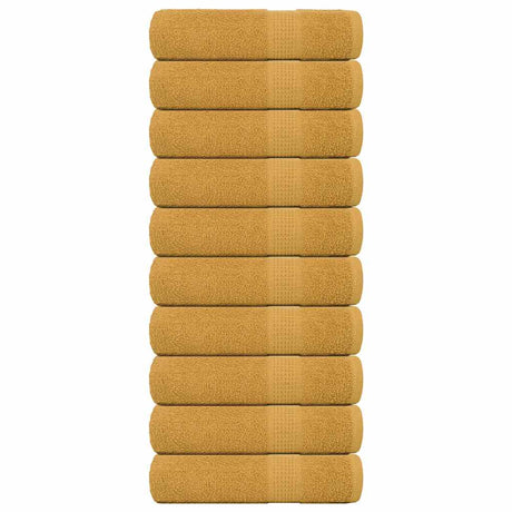 Vidaxx Badetücher 10 Stück 100x150 cm 360 g m² 100 % Baumwolle goldfarben