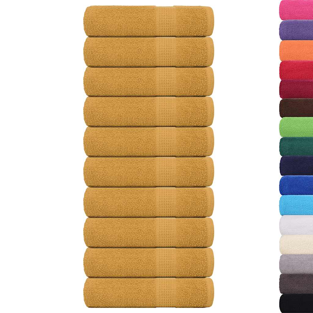 Vidaxx Badetücher 10 Stück 100x150 cm 360 g m² 100 % Baumwolle goldfarben