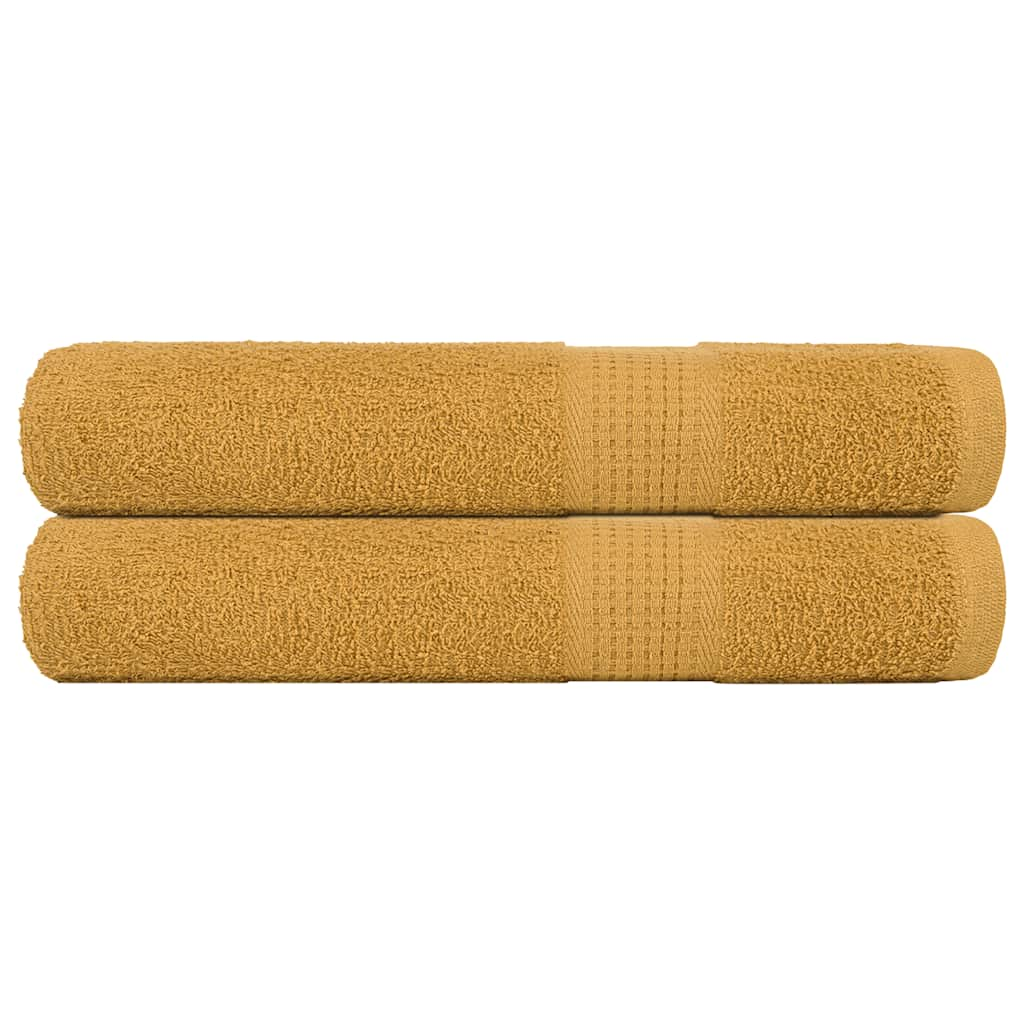 Vidaxl sauna towels 2 st 80x200 cm 360 g m² 100% cotton gold colored