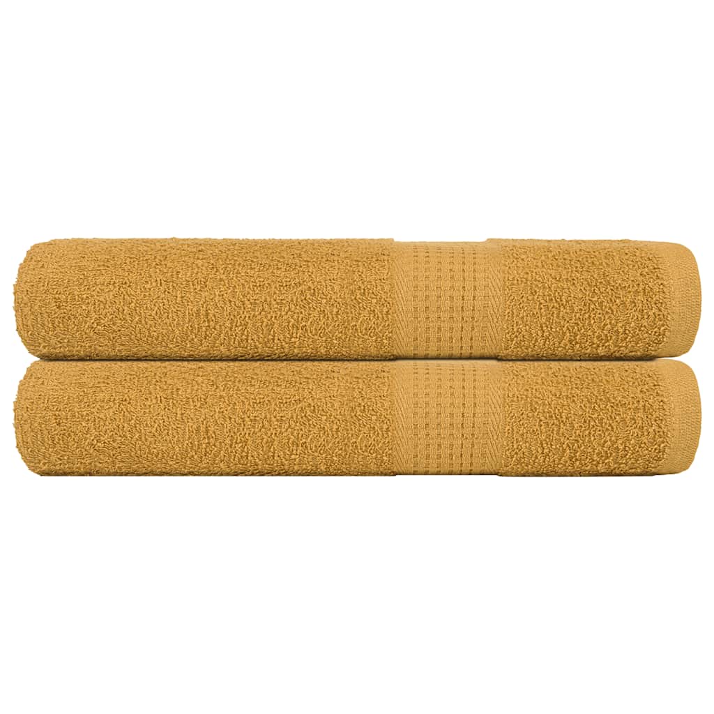 Vidaxx Saunatücher 2 Stk. 80x200 cm 360 g m² 100 % Baumwolle goldfarben
