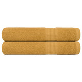 Vidaxx Saunatücher 2 Stk. 80x200 cm 360 g m² 100 % Baumwolle goldfarben
