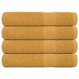 Asciugamani di sauna Vidaxl 4 ST 80x200 cm 360 g m² 100% in oro di cotone