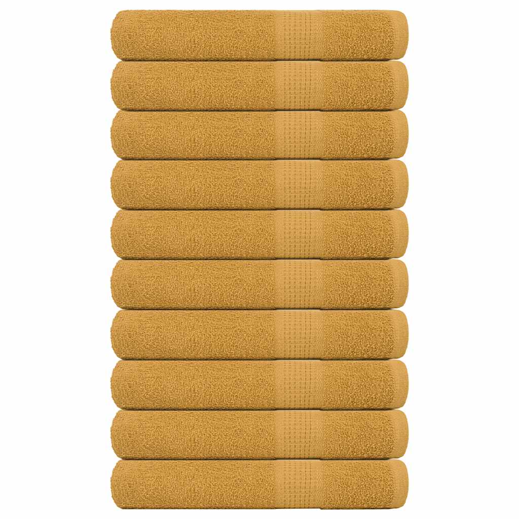 Asciugamani di sauna Vidaxl 10 ST 80x200cm 360 g m² 100% in oro di cotone