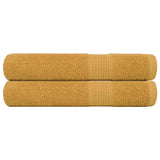 Vidaxx Handtücher 2 Stück 100x200 cm 360 g m² 100 % Baumwolle goldfarben