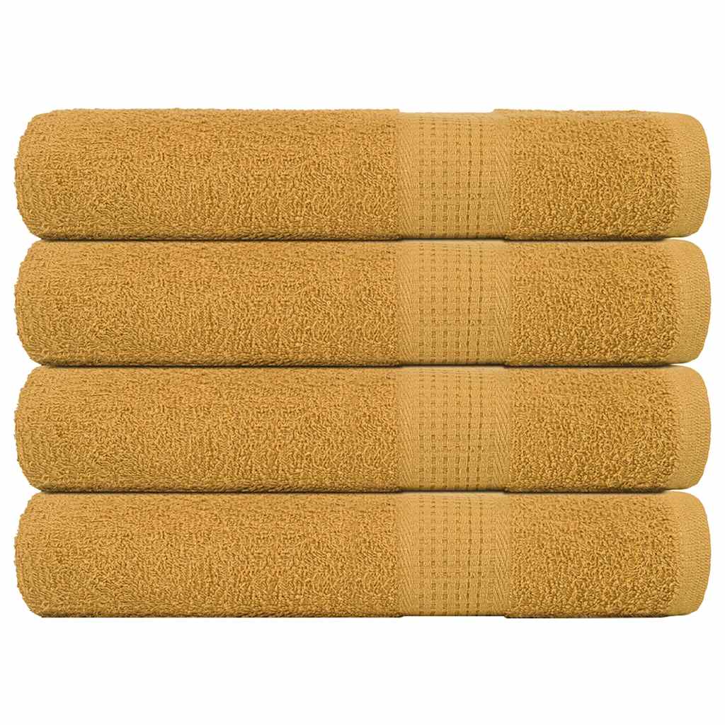 Vidaxx Handtücher 4 Stück 100x200 cm 360 g m² 100 % Baumwolle goldfarben
