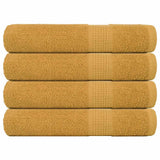 Vidaxx Handtücher 4 Stück 100x200 cm 360 g m² 100 % Baumwolle goldfarben
