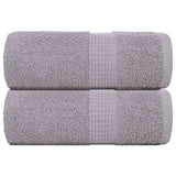 VidaXL Gästehandtücher 2 Stk. 30x50 cm 360 g m² 100 % Baumwolle Grau