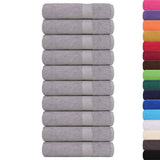 Vidaxx Handtücher 10 Stück 50x100 cm 360 g m² 100 % Baumwolle grau