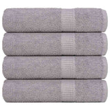 Asciugamani per doccia Vidaxl 4 ST 70x140 cm 360 g m² 100% di cotone grigio