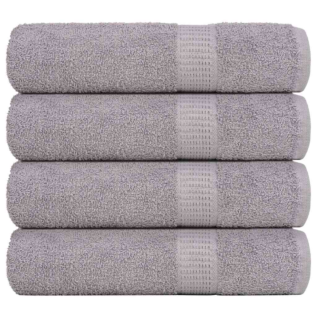 Vidaxx Duschtücher 4 Stück 70x140 cm 360 g m² 100 % Baumwolle grau