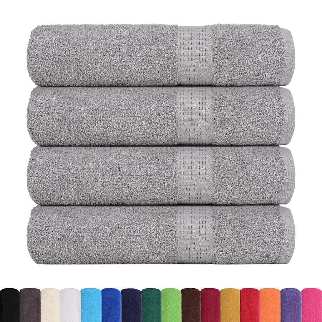Vidaxx Duschtücher 4 Stück 70x140 cm 360 g m² 100 % Baumwolle grau