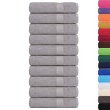 Vidaxl shower towels 10 st 70x140 cm 360 g m² 100% cotton gray