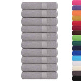 Vidaxx Duschtücher 10 Stück 70x140 cm 360 g m² 100 % Baumwolle grau
