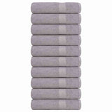 Serviettes de bain vidaxl 10 st 100x150cm 360 g m² 100% coton gris