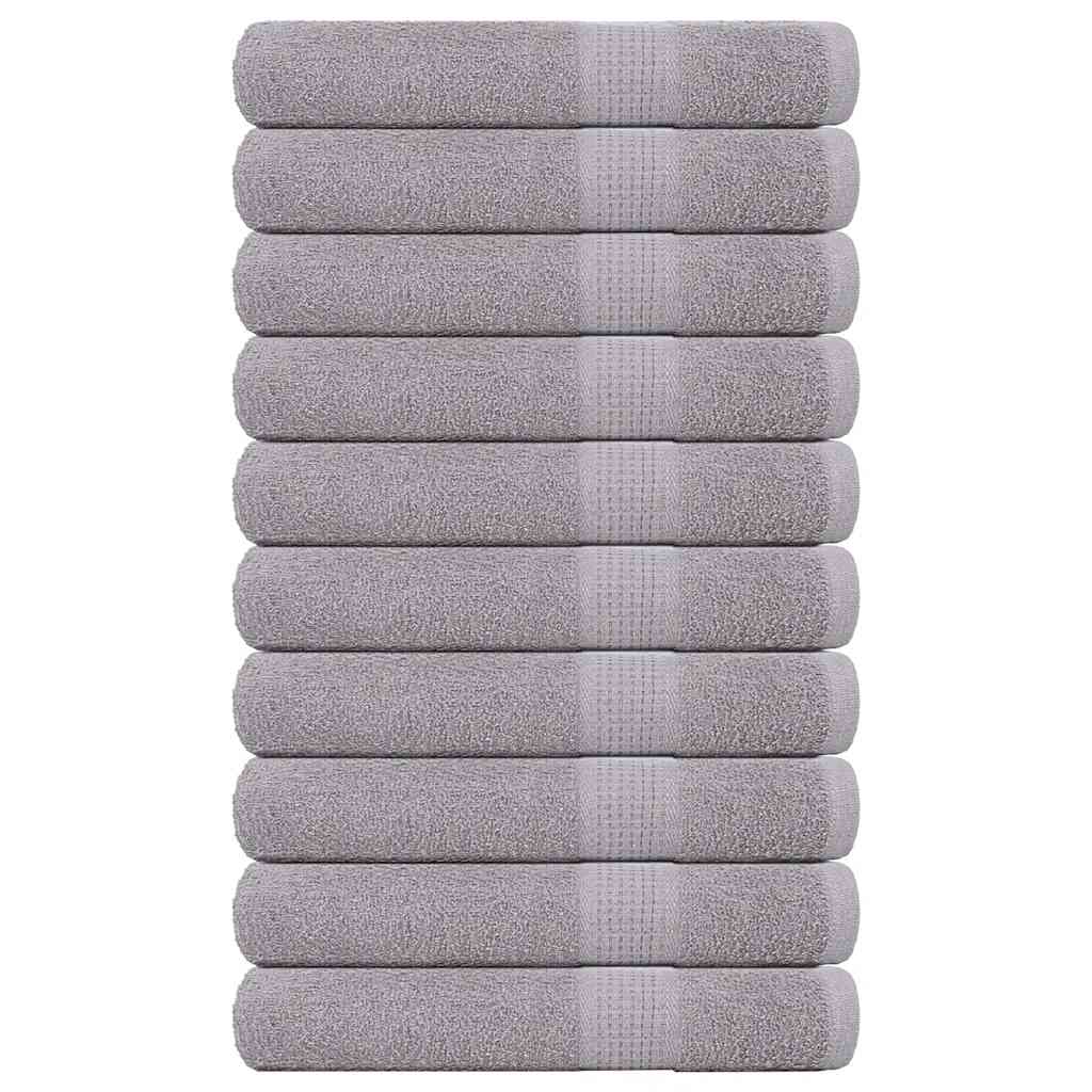 Vidaxx Saunatücher 10 Stück 80x200 cm 360 g m² 100 % Baumwolle Grau