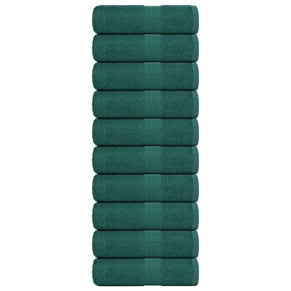 Vidaxx Gästehandtücher 10 Stück 30x50 cm 360 g m² 100 % Baumwolle grün