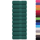 Vidaxx Gästehandtücher 10 Stück 30x50 cm 360 g m² 100 % Baumwolle grün