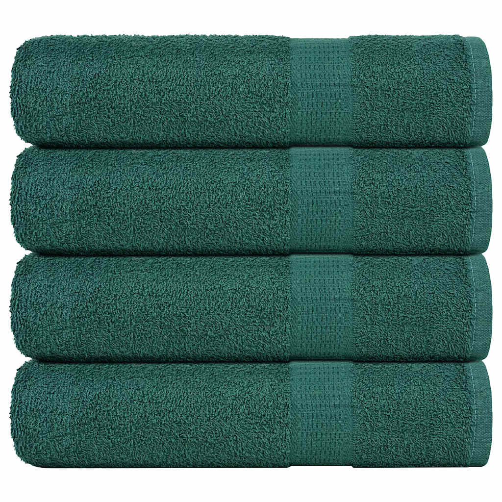 VidaXL Badetücher 4 Stück 100x150 cm 360 g m² 100 % Baumwolle grün