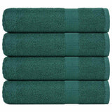 VidaXL Badetücher 4 Stück 100x150 cm 360 g m² 100 % Baumwolle grün