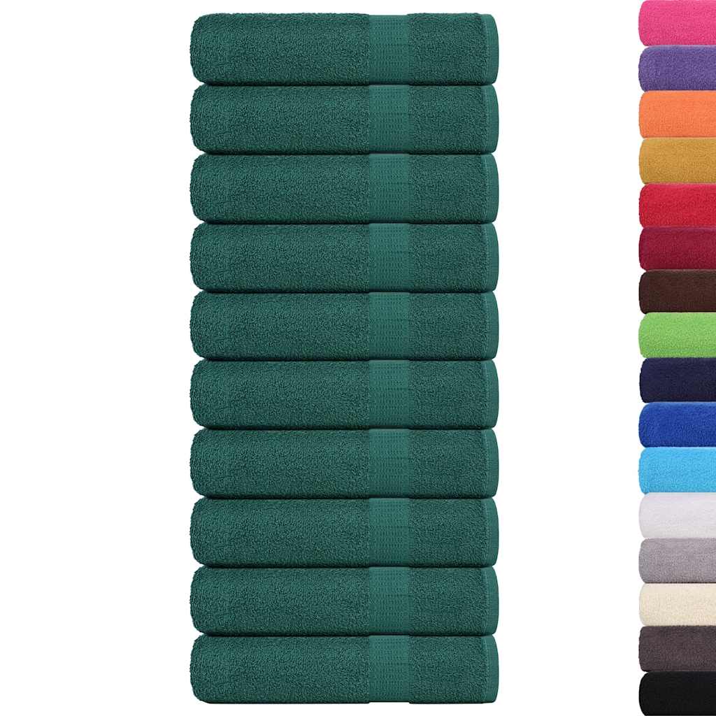 Vidaxl Asciugamani da bagno 10 St 100x150 cm 360 g m² 100% di cotone verde