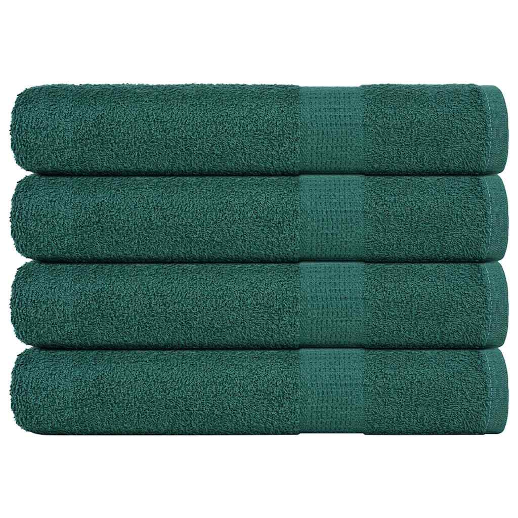 Serviettes de sauna vidaxl 4 ST 80x200 cm 360 g m² 100% coton vert