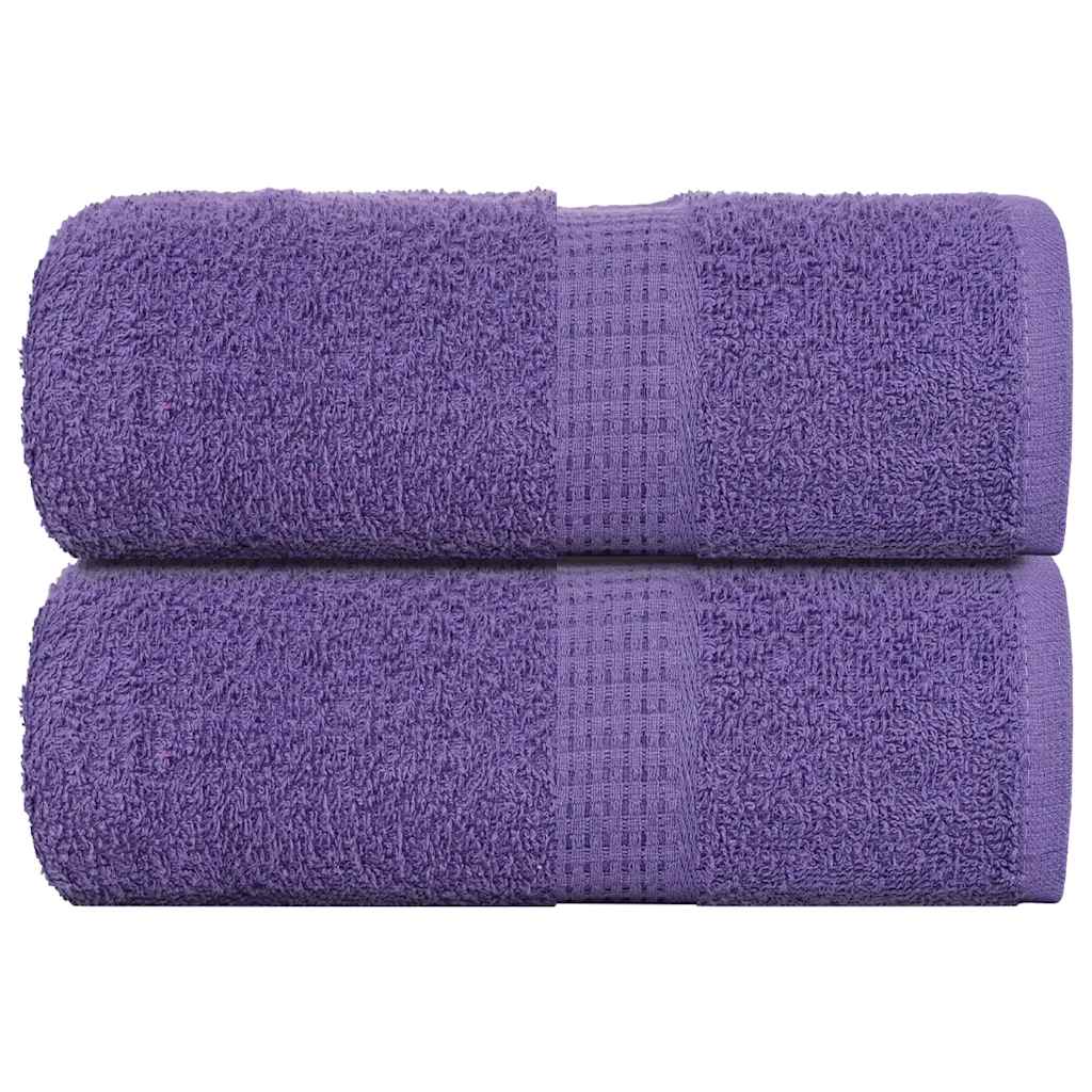 VidaXL Gästehandtücher 2 Stk. 30x50 cm 360 g m² 100 % Baumwolle Lila