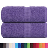 VidaXL Gästehandtücher 2 Stk. 30x50 cm 360 g m² 100 % Baumwolle Lila