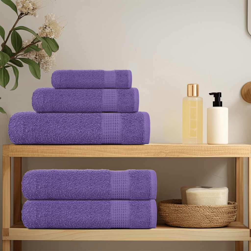 Vidaxx Duschtücher 2 Stk. 70x140 cm 360 g m² 100 % Baumwolle Lila