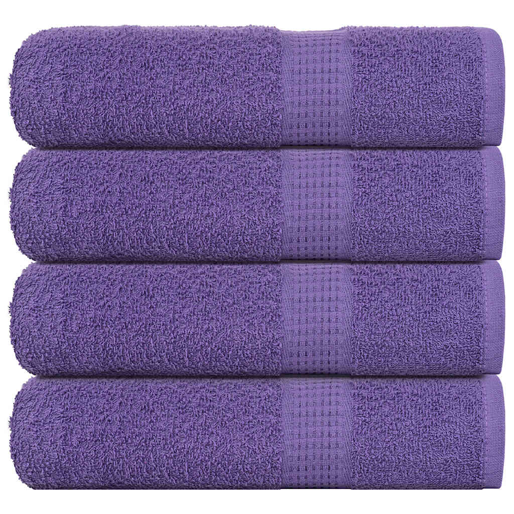 Serviettes de douche vidaxl 4 st 70x140 cm 360 g m² 100% coton violet