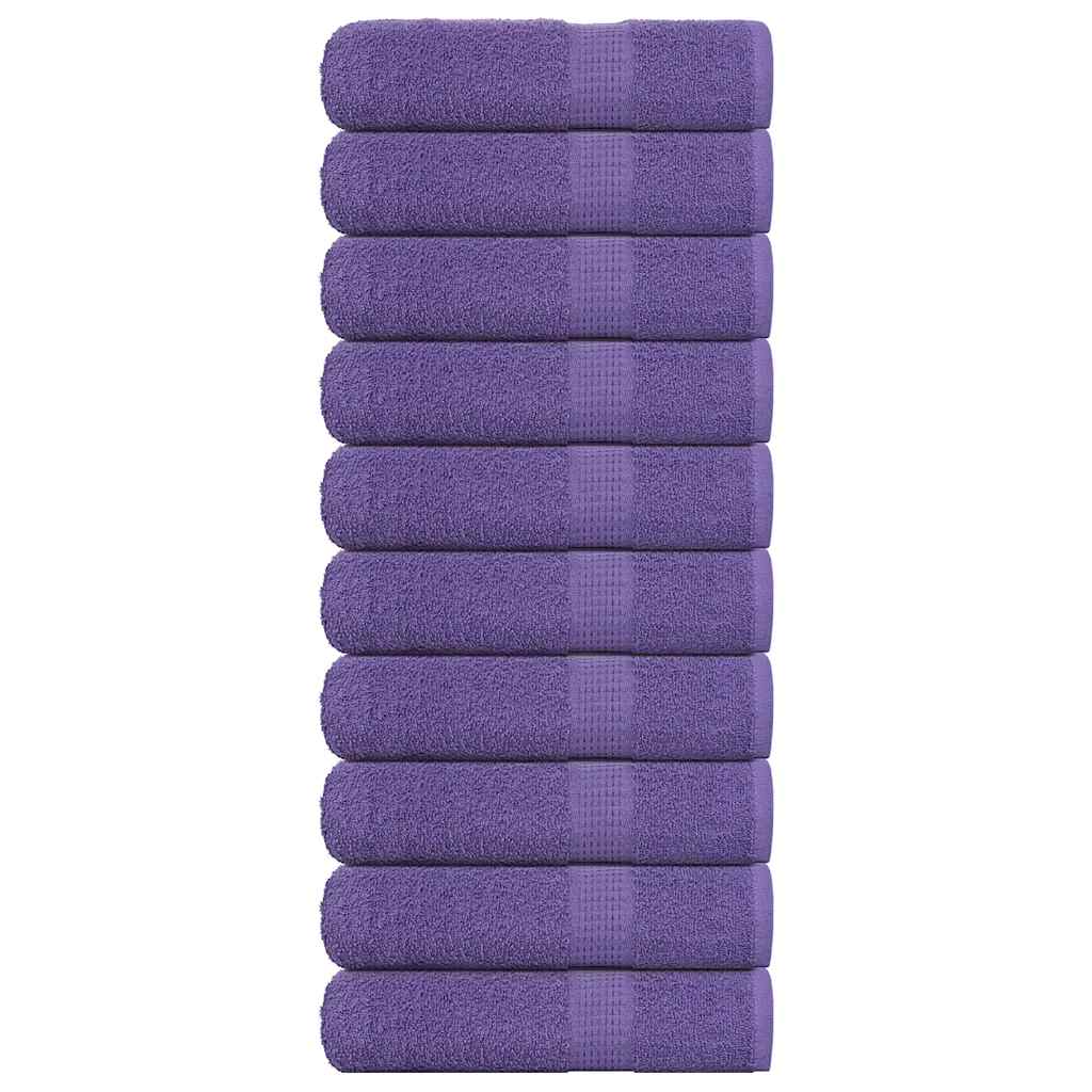 Vidaxl shower towels 10 st 70x140 cm 360 g m² 100% cotton purple