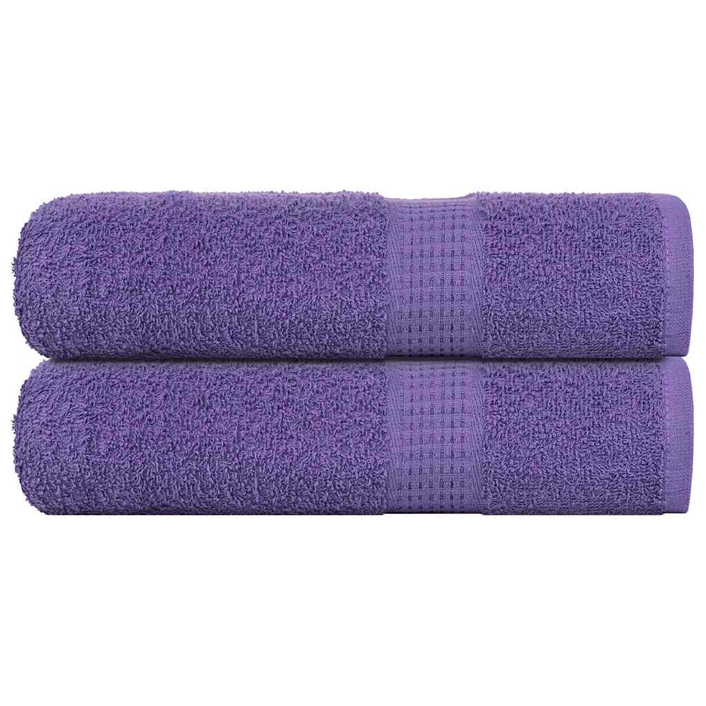 Serviettes de bain vidaxl 2 ST 100x150 cm 360 g m² 100% coton violet