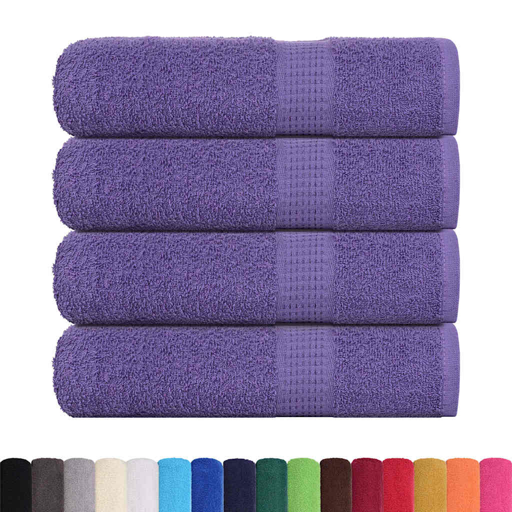 VidaXL Badetücher 4 Stück 100x150 cm 360 g m² 100 % Baumwolle lila