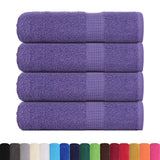 VidaXL Badetücher 4 Stück 100x150 cm 360 g m² 100 % Baumwolle lila