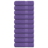 Asciugamani da bagno Vidaxl 10 pezzi 100x150 cm 360 g m² 100% di cotone viola