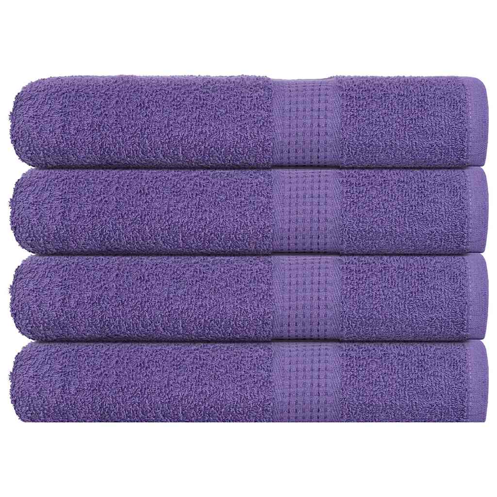 Asciugamani di sauna Vidaxl 4 ST 80x200 cm 360 g m² 100% di cotone viola