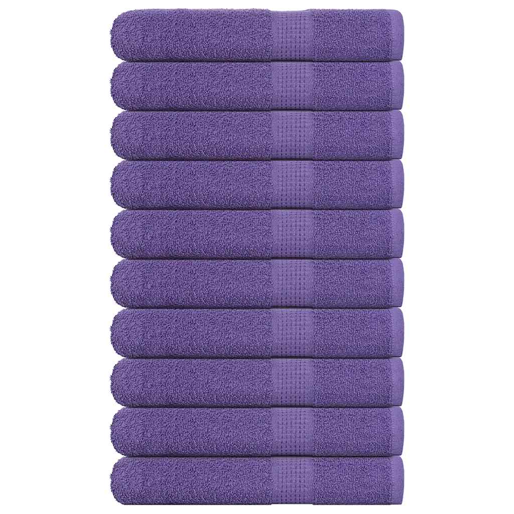 Toallas de sauna Vidaxl 10 st 80x200 cm 360 g m² 100% de algodón morado