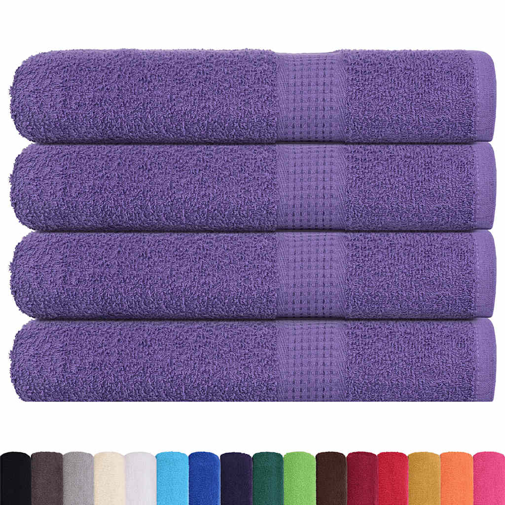 Vidaxx Handtücher 4 Stück 100x200 cm 360 g m² 100 % Baumwolle lila