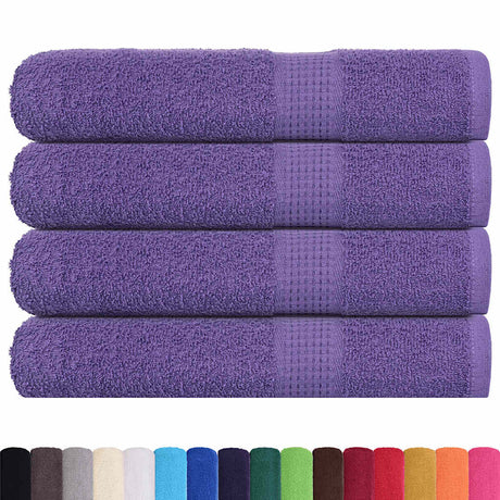 Vidaxx Handtücher 4 Stück 100x200 cm 360 g m² 100 % Baumwolle lila