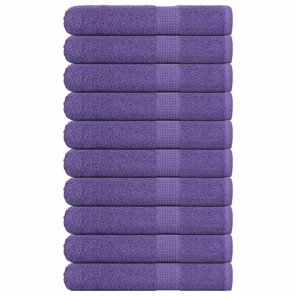 Vidaxx Handtücher 10 Stück 100x200 cm 360 g m² 100 % Baumwolle lila